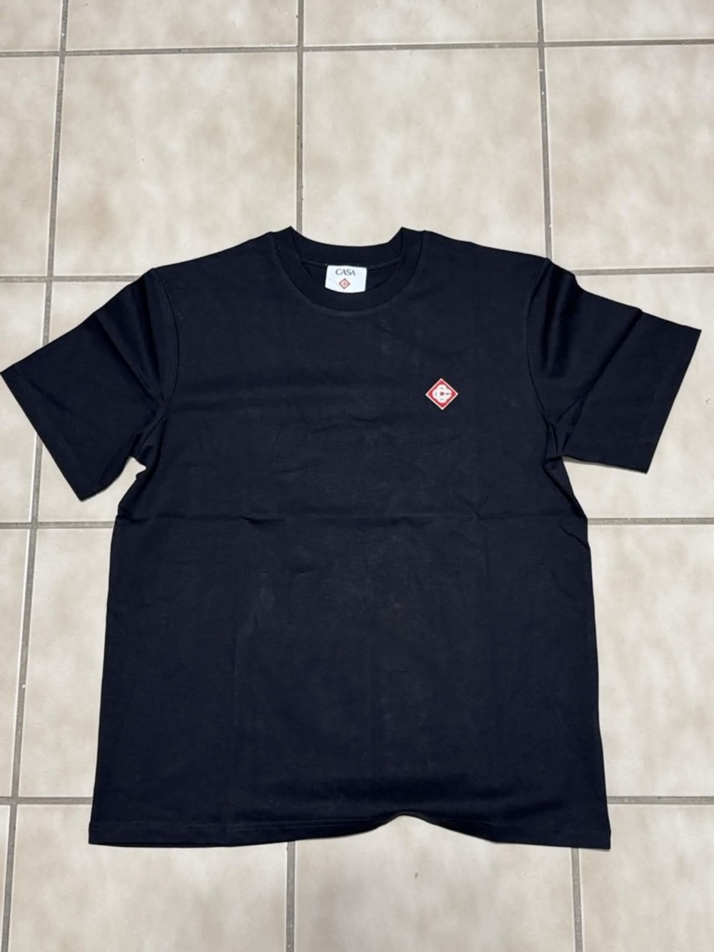 Casablanca  Black diamond shirt Logo Chest T-Shirt medium and small